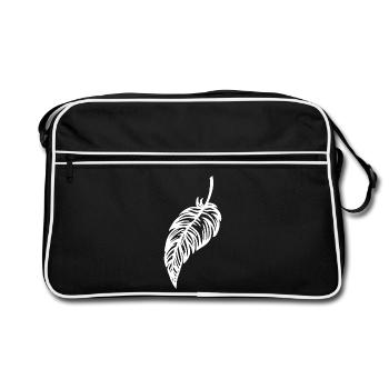The White Feather - Retro Bag - black/white - Front