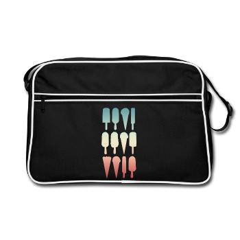 Cornet de crème glacée et crème glacée à l’eau - Sac Retro - noir/blanc - Devant