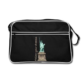 Suivez vos rêves - Sac Retro - noir/blanc - Devant