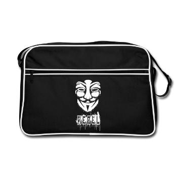 Anonymous graffiti - Retro Bag - black/white - Front