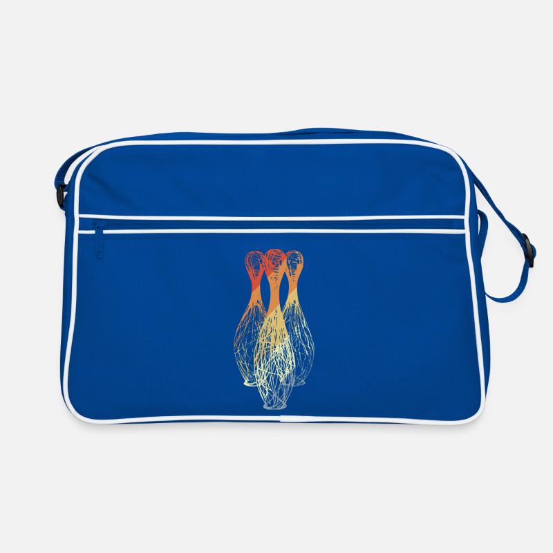 Bowling Pins Sketch Retro Bag