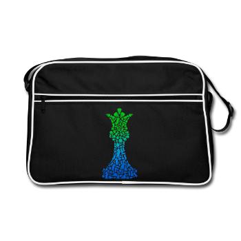 Chess Chess Pieces Chess Game Chess Player - Retro Bag - black/white - Front