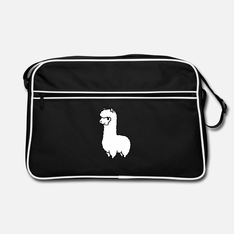 Llama lama alpaca - Retro Tasche - Schwarz/Weiß