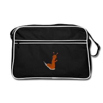 Slug Snail Slime Trail Slime Slime - Retro Bag - black/white - Front