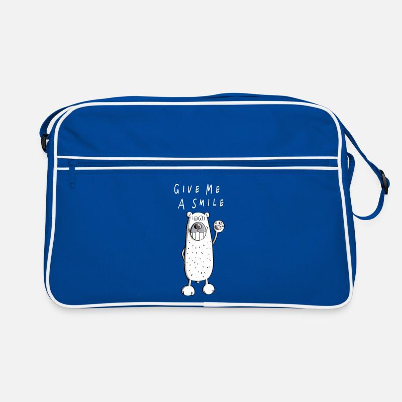 Give me A Smile - Eisbär - Eisbären - Bär - Bären Retro Tasche
