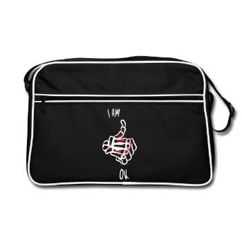 Je vais bien - Sac Retro - noir/blanc - Devant