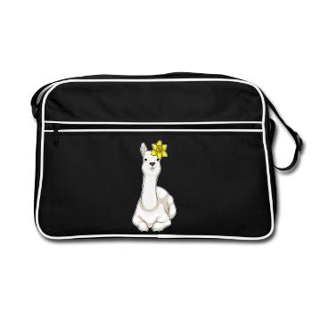 Llama Daffodil - Retro Bag - black/white - Front