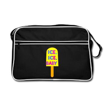 Eiszeit - Retro Tasche - Schwarz/Weiß - Vorne