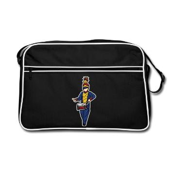 Garçon batteur - Sac Retro - noir/blanc - Devant