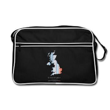 Royaume-Uni – Histoire du climat Carte des rayures du réchauffement imprimé - Sac Retro - noir/blanc - Devant