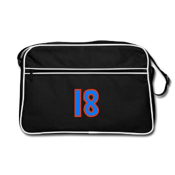 18. 18 YEARS OLD. 18th ANNIVERSARY. 18 BIRTHDAY. - Retro Bag - black/white - Front
