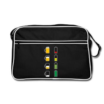 Recharge beer battery - Retro Bag - black/white - Front