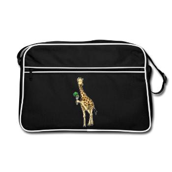 Brocoli girafe - Sac Retro - noir/blanc - Devant