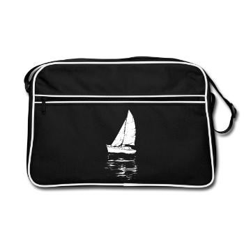 Sailing Drawing - Retro Bag - black/white - Front