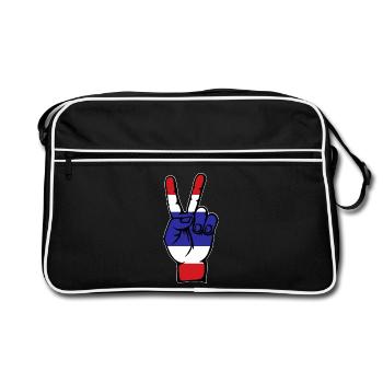 Drapeau de la Thaïlande, symbole de la victoire de la paix - Sac Retro - noir/blanc - Devant
