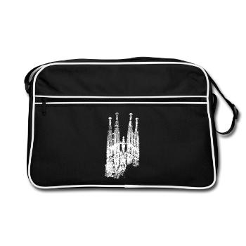 Barcelona Sagrada Familia Spain I Love Barcelona - Retro Bag - black/white - Front