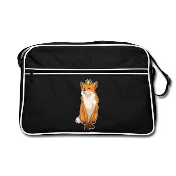 Fuchs Krone - Retro Tasche - Schwarz/Weiß - Vorne