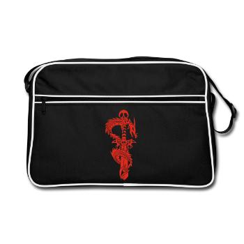 The Red Dragon and the Sword - Retro Bag - black/white - Front