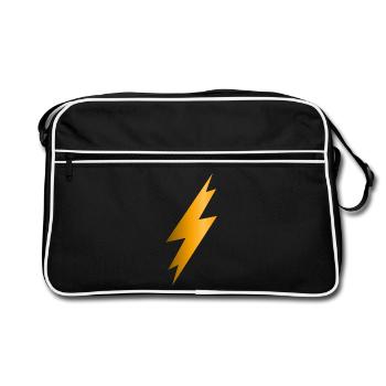 Eclair foudre - Sac Retro - noir/blanc - Devant