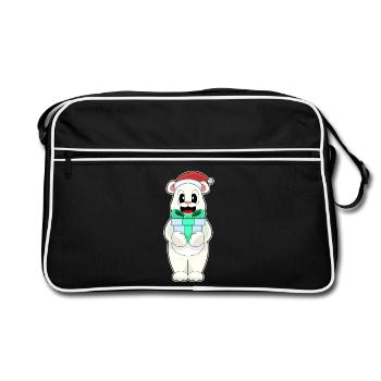 Forfait de Noël de l’ours polaire - Sac Retro - noir/blanc - Devant