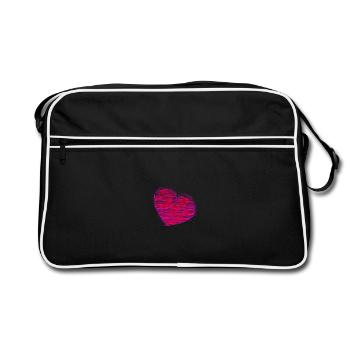 LOVE. CHRISTMAS. COUPLE. JUST MARRIED. Bachelorette party - Retro Bag - black/white - Front