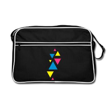 trois formes eckedesign hippie - Sac Retro - noir/blanc - Devant