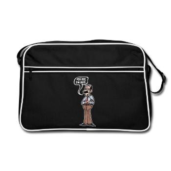 Retirement Farewell Statement Senior Leisure - Retro Bag - black/white - Front