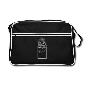 Rosace dans une fenêtre gothique - Sac Retro - noir/blanc - Devant