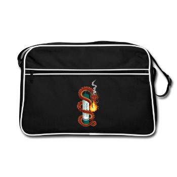 Pyro Dragon - Retro Bag - black/white - Front