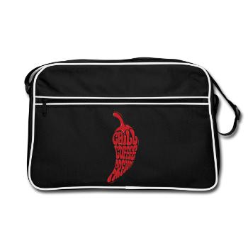CHILL COFFEE FREEDOM - let's talk - Sac Retro - noir/blanc - Devant