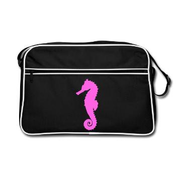 Rose hippocampe - Sac Retro - noir/blanc - Devant