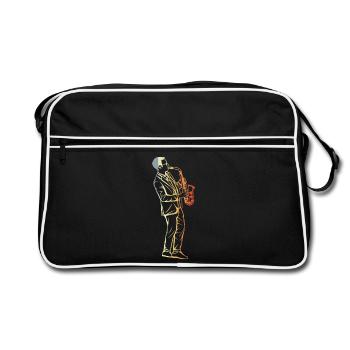 Vintage Saxophone - Sac Retro - noir/blanc - Devant