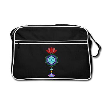 Blooming Mandala Hanger - Retro Bag - black/white - Front