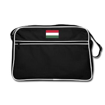Drapeau de la Hongrie - Sac Retro - noir/blanc - Devant