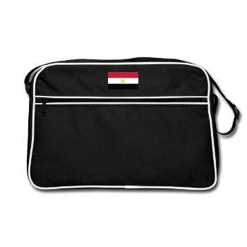 Drapeau de l’Égypte - Sac Retro - noir/blanc - Devant