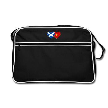 Ecosse Vietnam Drapeau Coeur - Sac Retro - noir/blanc - Devant