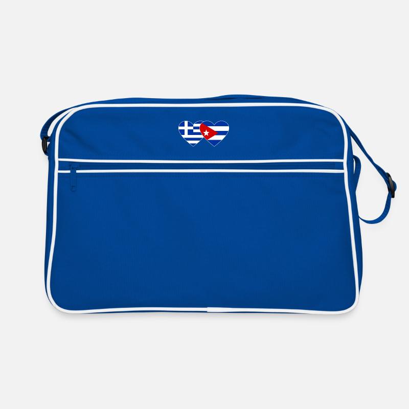Greece Cuba Flag Heart Retro Bag
