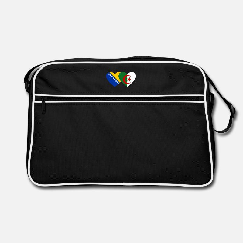 Bosnie Algérie Drapeau Coeur Sac Retro