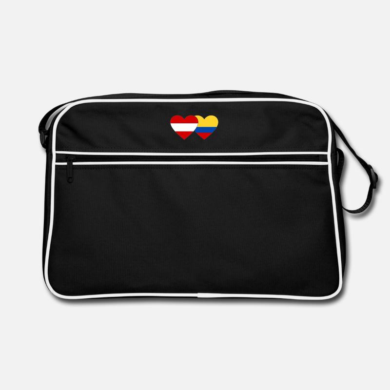 Austria Colombia Flag Heart Retro Bag