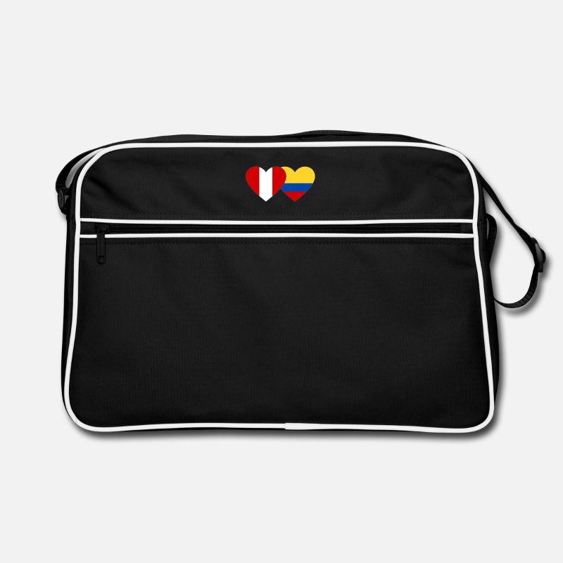 Pérou Colombie Drapeau Coeur Sac Retro