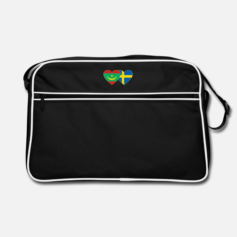 Mauritanie Suède Drapeau Coeur Sac Retro