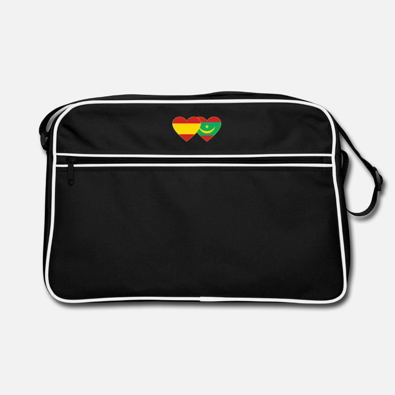 Spanien Mauretanien Flagge Herz Retro Tasche