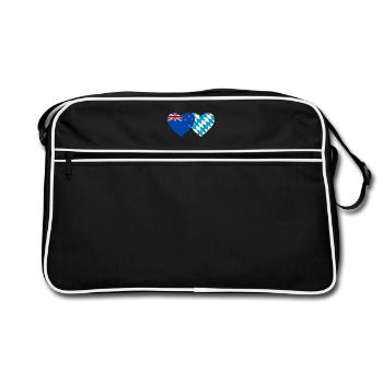 Drapeau de la Nouvelle-Zélande Bavaria Coeur - Sac Retro - noir/blanc - Devant