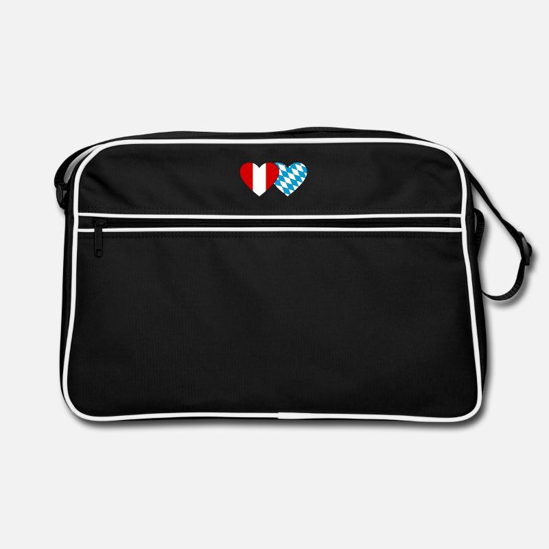 Peru Bavaria Flag Heart Retro Bag
