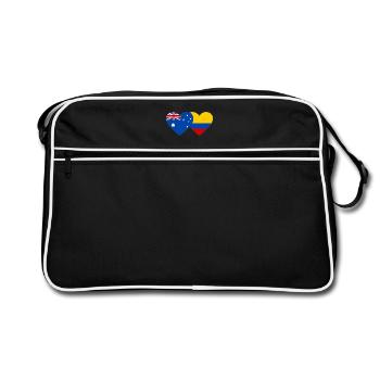 Drapeau de l’Australie et de la Colombie - Sac Retro - noir/blanc - Devant