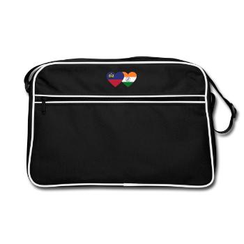 Liechtenstein India Flag - Retro Bag - black/white - Front