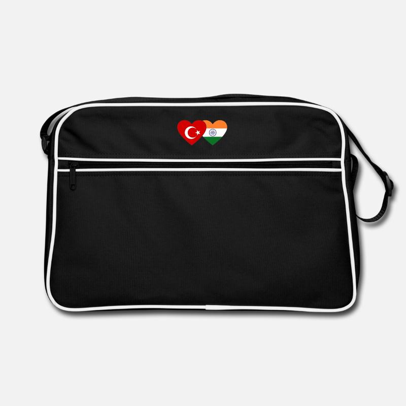 Turquie Inde Drapeau Coeur Sac Retro