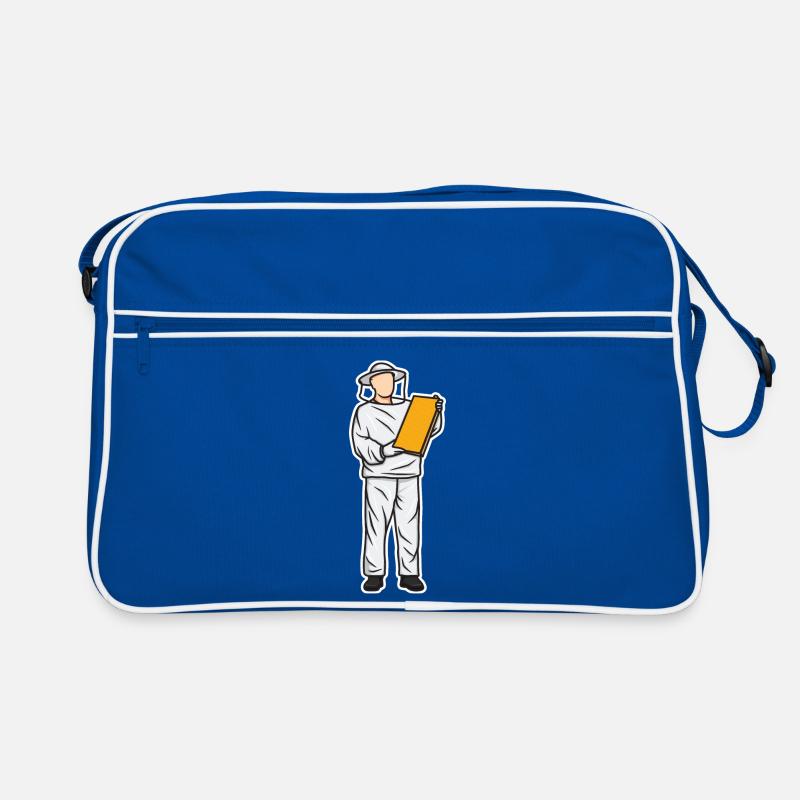 Funny beekeeper kid Retro Bag