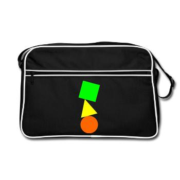 Simple Balance - Retro Bag - black/white - Front
