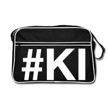 AI Artificial Intelligence - Retro Bag - black/white - Front